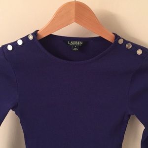 Ralph Lauren deep purple long sleeve size Small